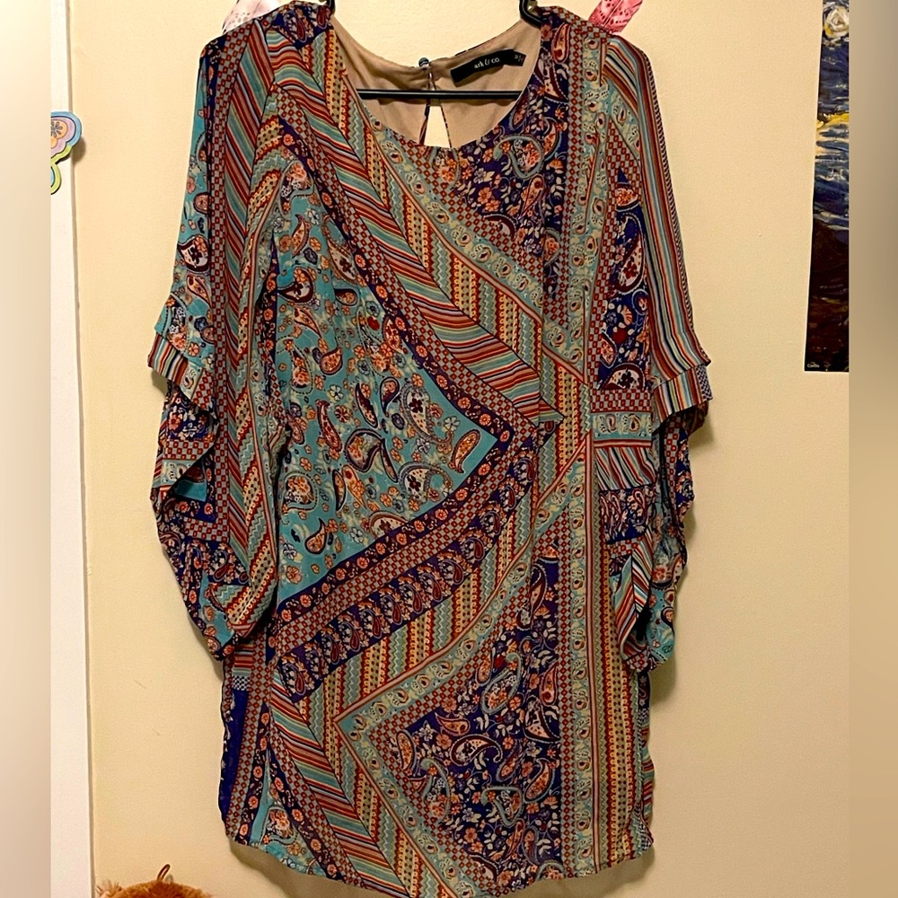 Thrifted sundress, multicolored… sized Medium